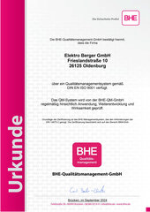 Qualitätsmanagementsystem nach DIN EN ISO 9001